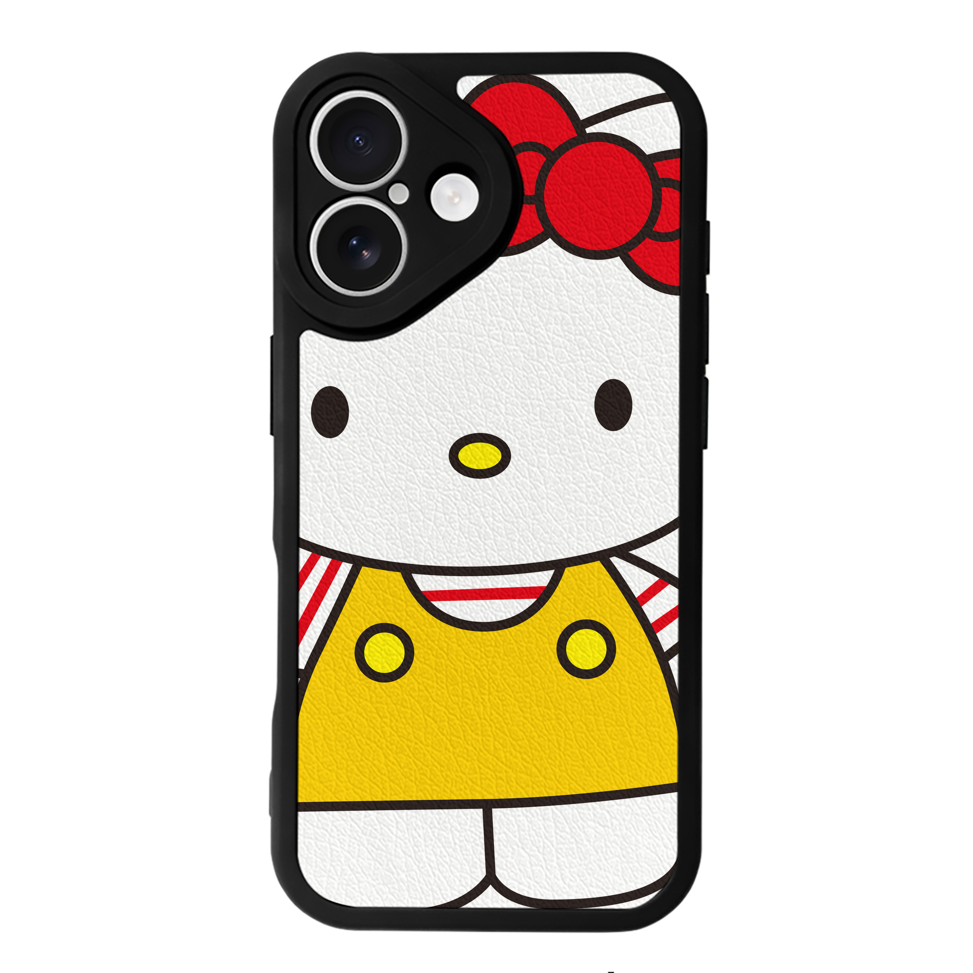 （画像用） Hello Kitty ハローキティ 【iPhone 16シリーズ対応】シリコンスマホケース（レザー調） 材質：シリコン